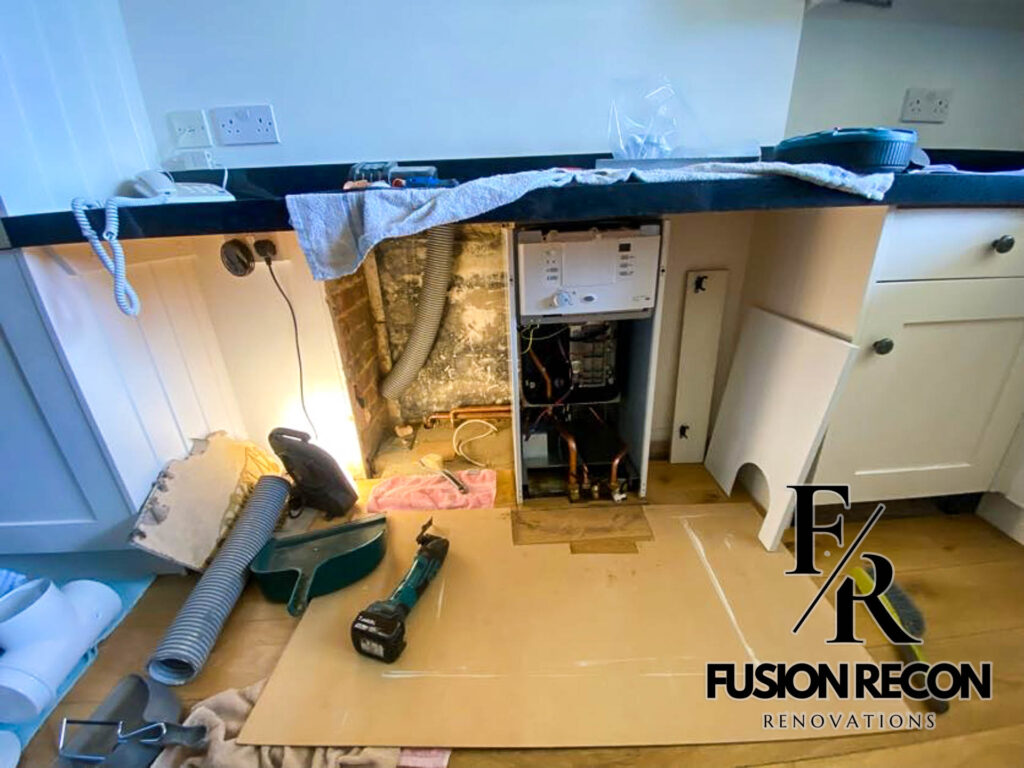 Bespoke boiler cabinet matching existing kitchen units – Wimbledon SW16
