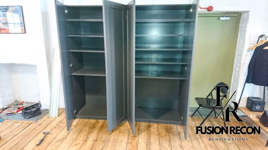 Custom office cabinets with bespoke fitted storage – Chelsea SW3