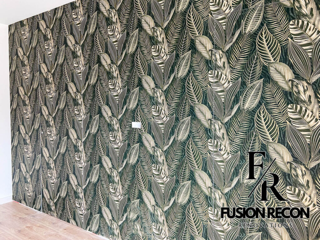 Hidden room wall renovation with decorative wallpaper – Balham SW12