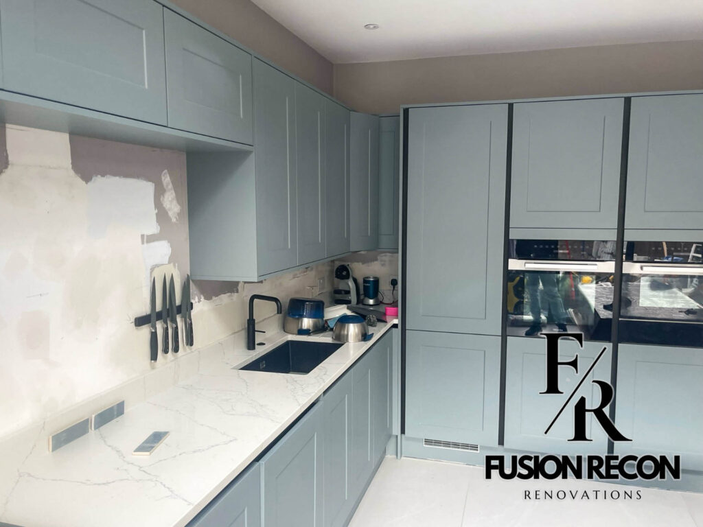 Modern kitchen renovation with integrated appliances and bespoke cabinetry – Wimbledon SW19