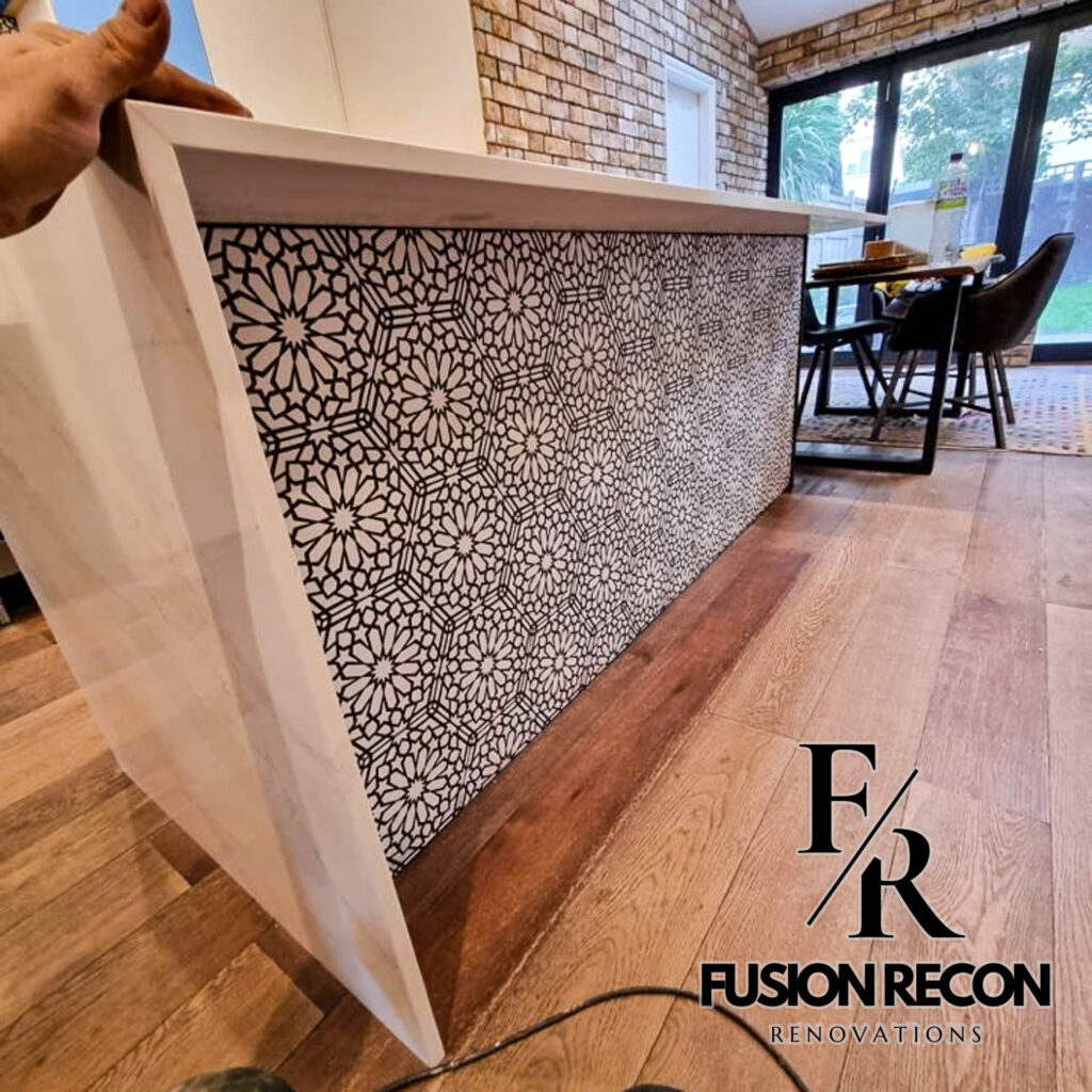Kitchen renovation with Victorian-style patterned floor tiles – Richmond TW9