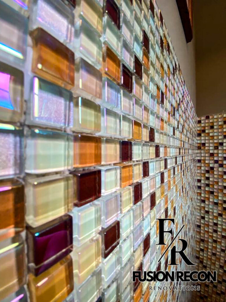 Mosaic tiling with decorative patterns in a modern bathroom – Richmond TW10