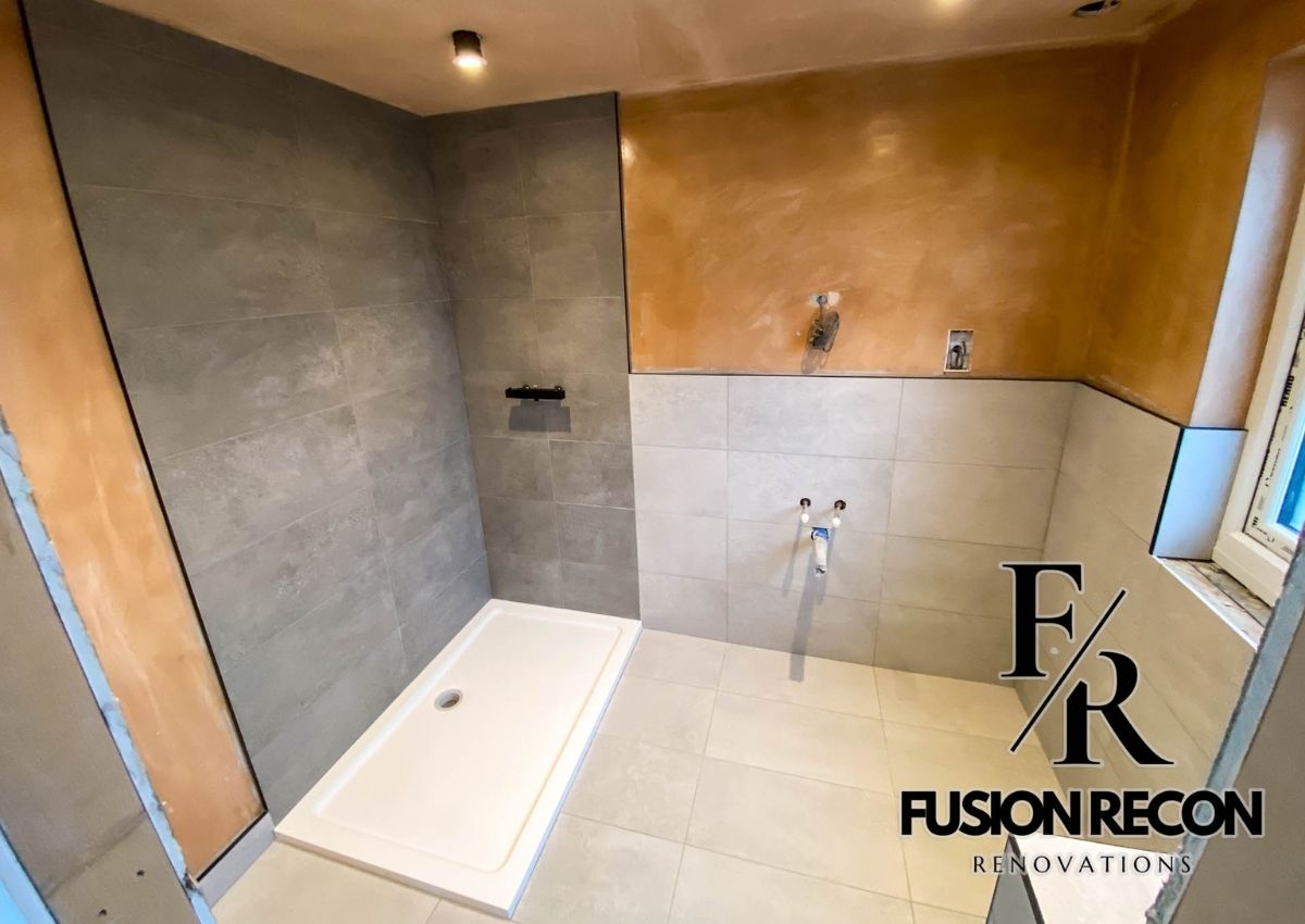 Sleek grey bathroom design with modern fixtures – Wimbledon SW19