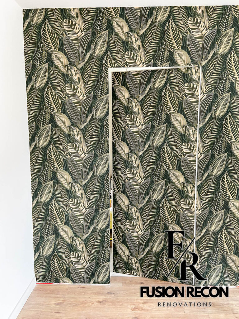 Decorative wallpaper hidden wall installation – Balham SW12